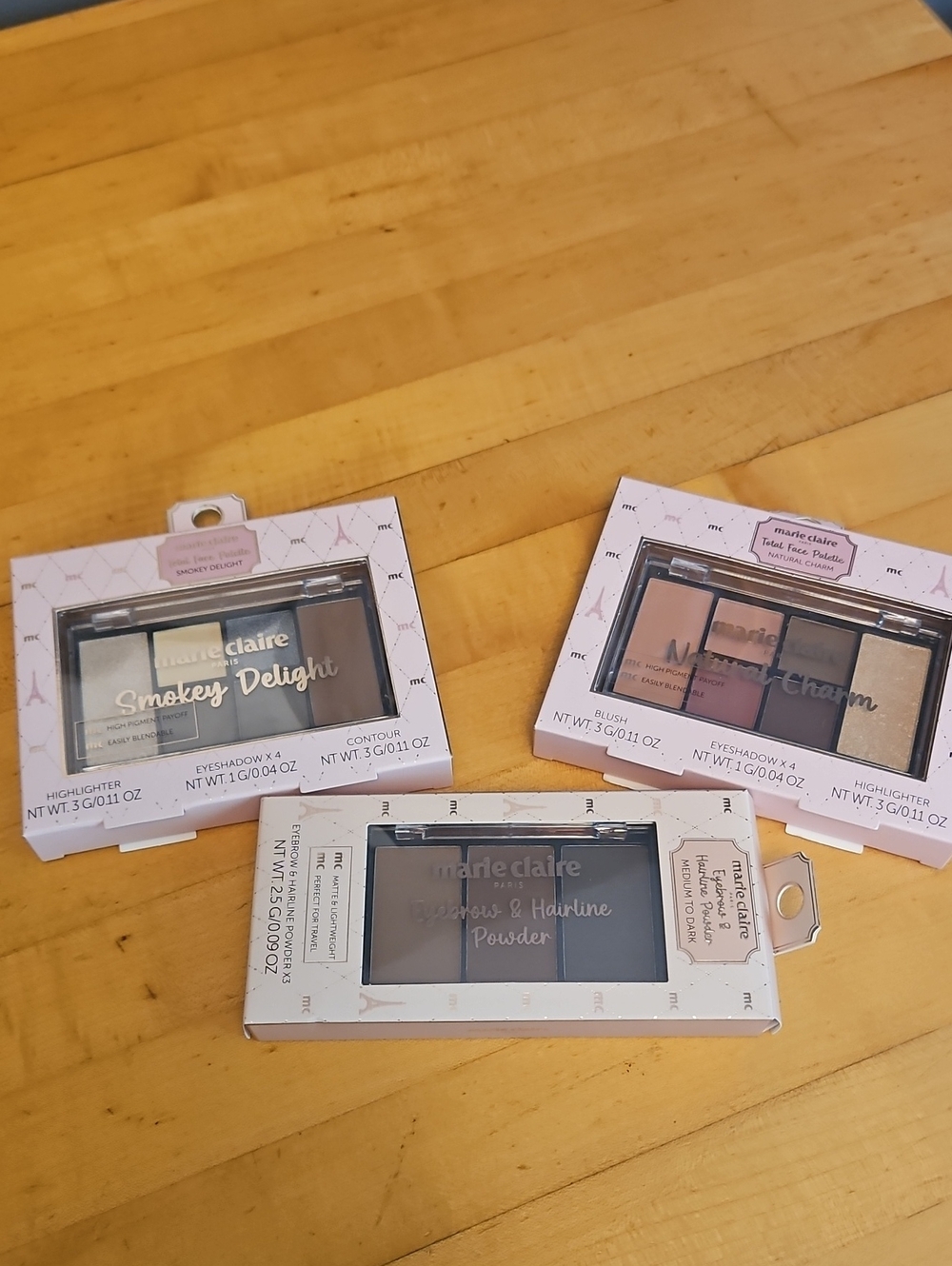 Marie Claire Face Palettes, And Eyebrow And Hairline Palette